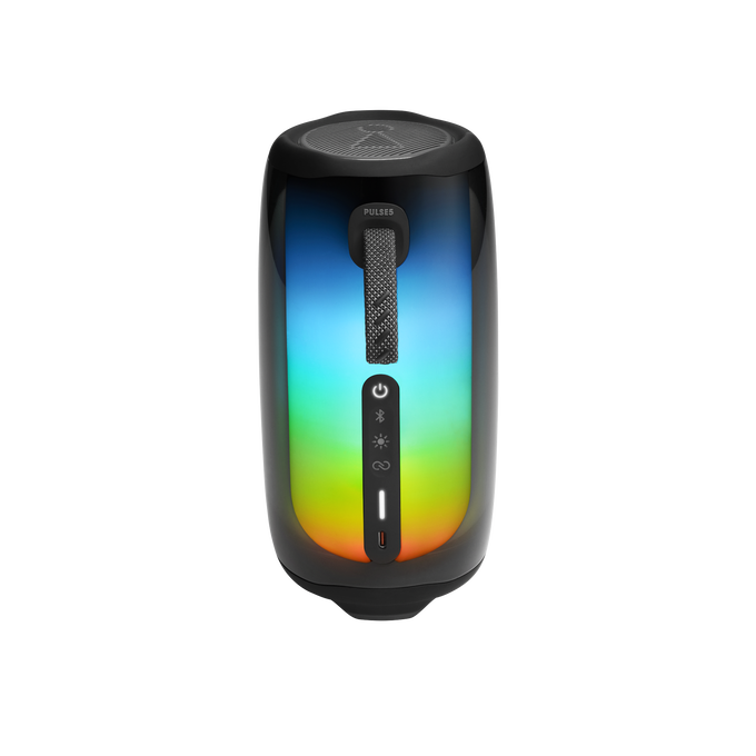 JBL Pulse 5 - Black - Portable Bluetooth speaker with light show - Back image number null